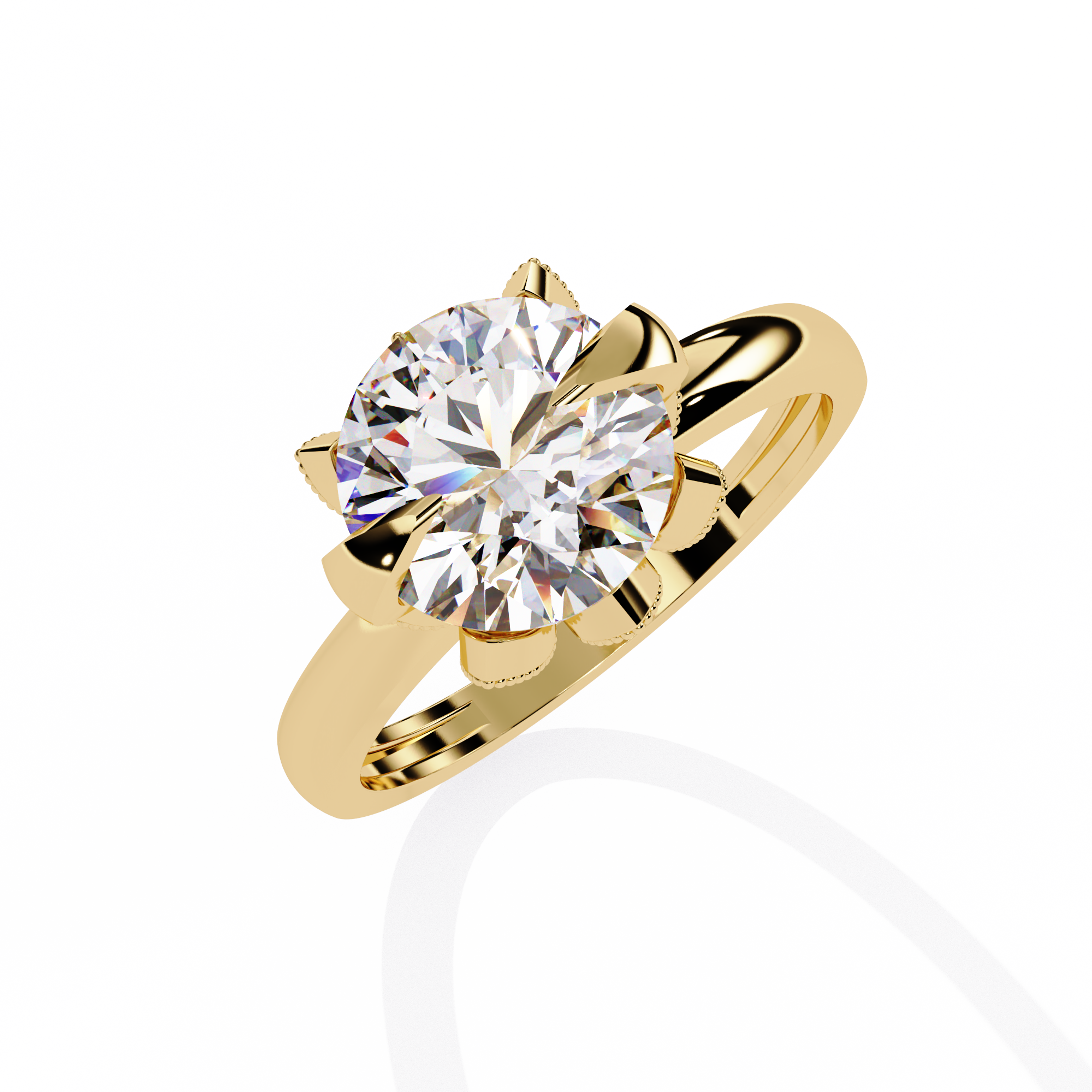 Classic Six Prong Solitaire Lab Grown Diamond Ring
