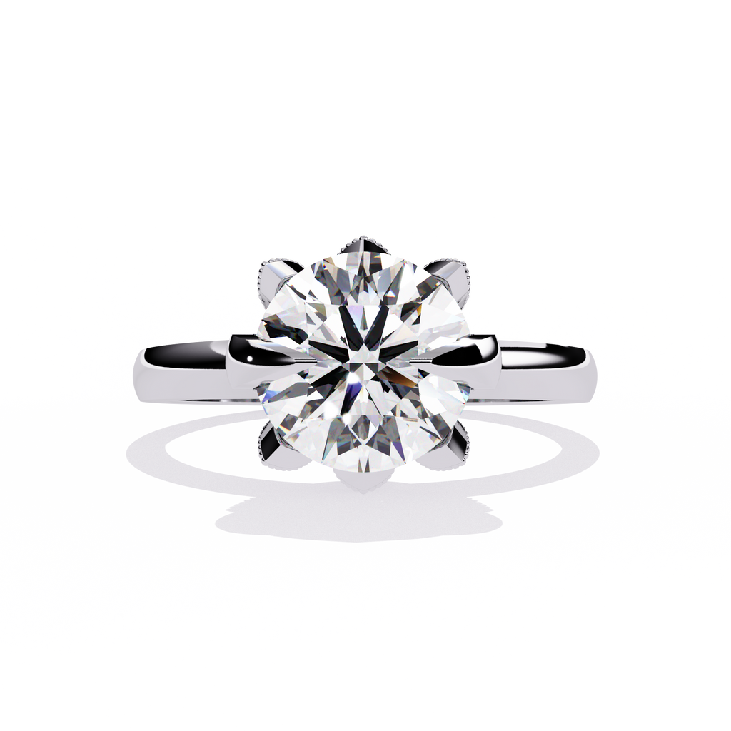 Classic Six Prong Solitaire Lab Grown Diamond Ring