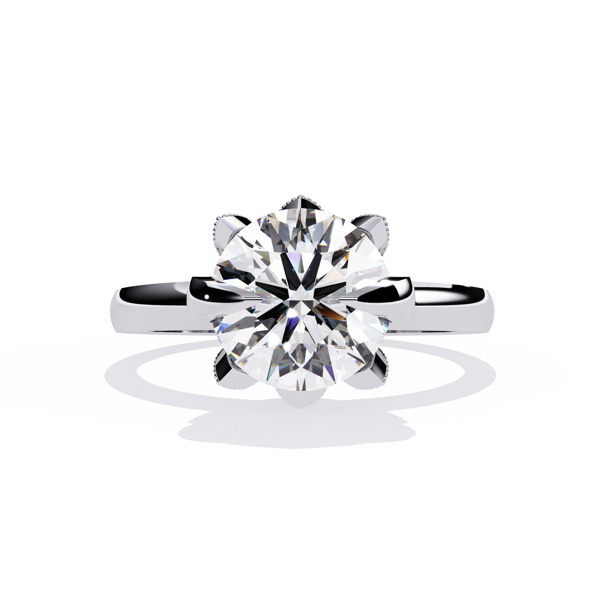 Classic Six Prong Solitaire Lab Grown Diamond Ring