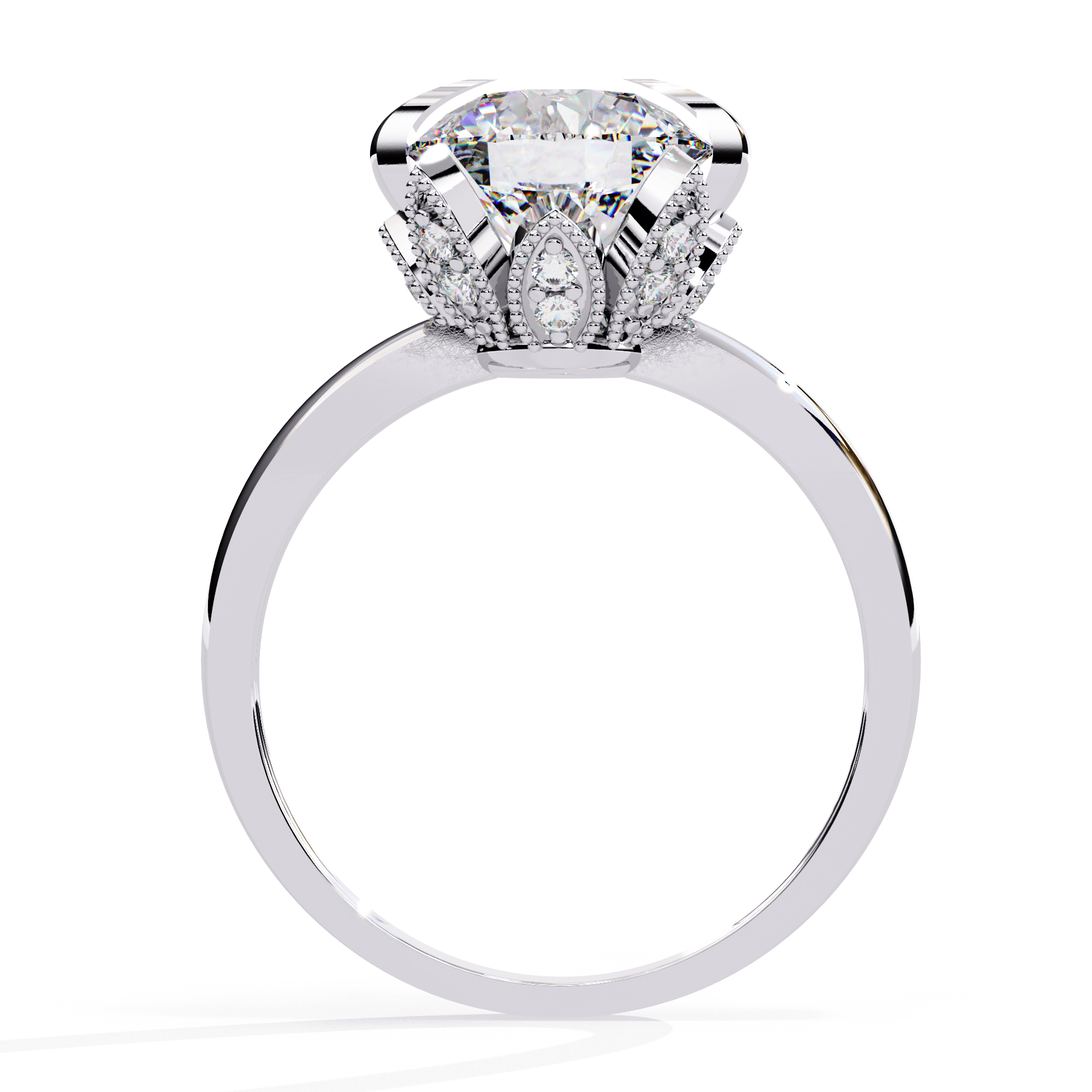 Classic Six Prong Solitaire Lab Grown Diamond Ring