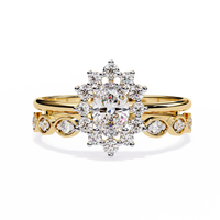 Vintage Halo Oval-Cut Lab Grown Diamond Ring