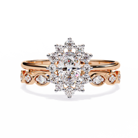 Vintage Halo Oval-Cut Lab Grown Diamond Ring