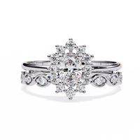 Vintage Halo Oval-Cut Lab Grown Diamond Ring