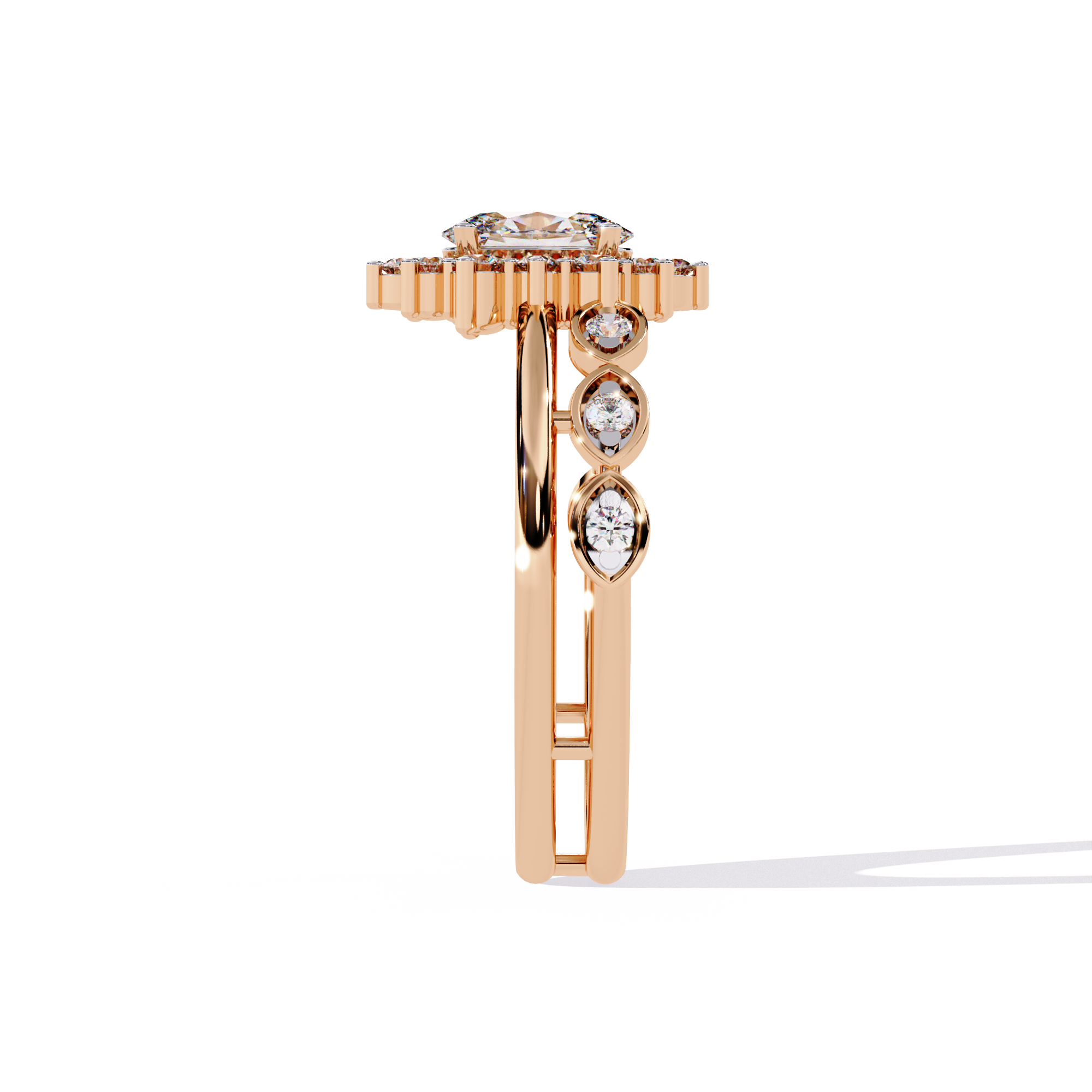 Vintage Halo Oval-Cut Lab Grown Diamond Ring