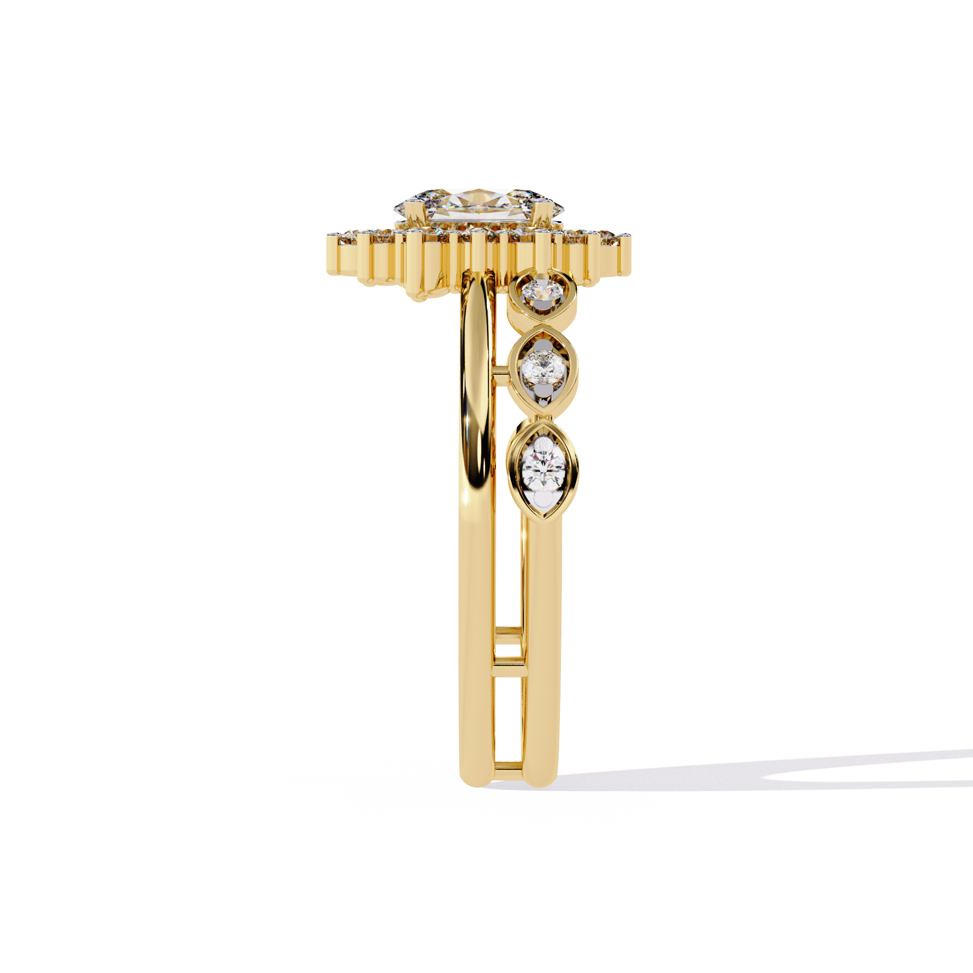 Vintage Halo Oval-Cut Lab Grown Diamond Ring