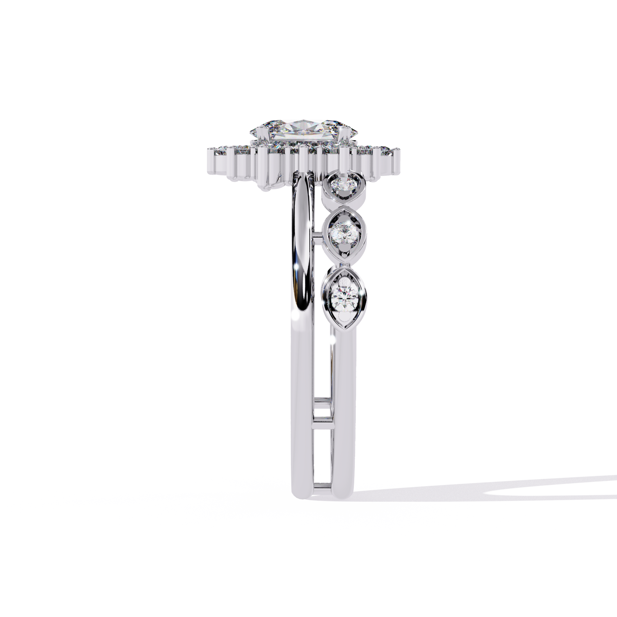 Vintage Halo Oval-Cut Lab Grown Diamond Ring