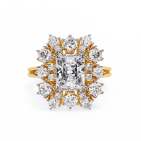 Radiant-Cut Lab Grown Diamond Halo Ring