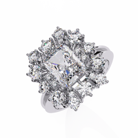 Radiant-Cut Lab Grown Diamond Halo Ring