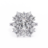 Radiant-Cut Lab Grown Diamond Halo Ring