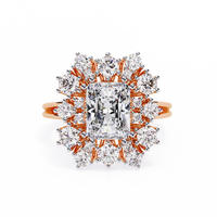 Radiant-Cut Lab Grown Diamond Halo Ring