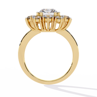 Radiant-Cut Lab Grown Diamond Halo Ring