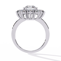 Radiant-Cut Lab Grown Diamond Halo Ring