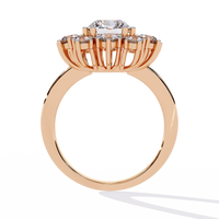 Radiant-Cut Lab Grown Diamond Halo Ring