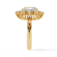 Radiant-Cut Lab Grown Diamond Halo Ring