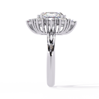 Radiant-Cut Lab Grown Diamond Halo Ring