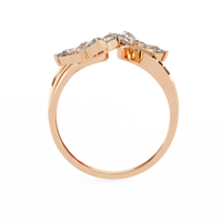 Elegant Floral-Inspired Open Wrap Lab Grown Diamond Ring