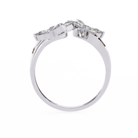 Elegant Floral-Inspired Open Wrap Lab Grown Diamond Ring