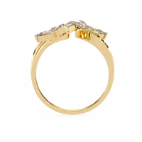 Elegant Floral-Inspired Open Wrap Lab Grown Diamond Ring