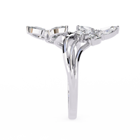 Elegant Floral-Inspired Open Wrap Lab Grown Diamond Ring