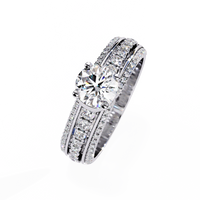 Elegant 14K Gold Lab Grown Diamond Bridal Ring