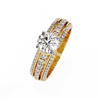 Elegant 14K Gold Lab Grown Diamond Bridal Ring