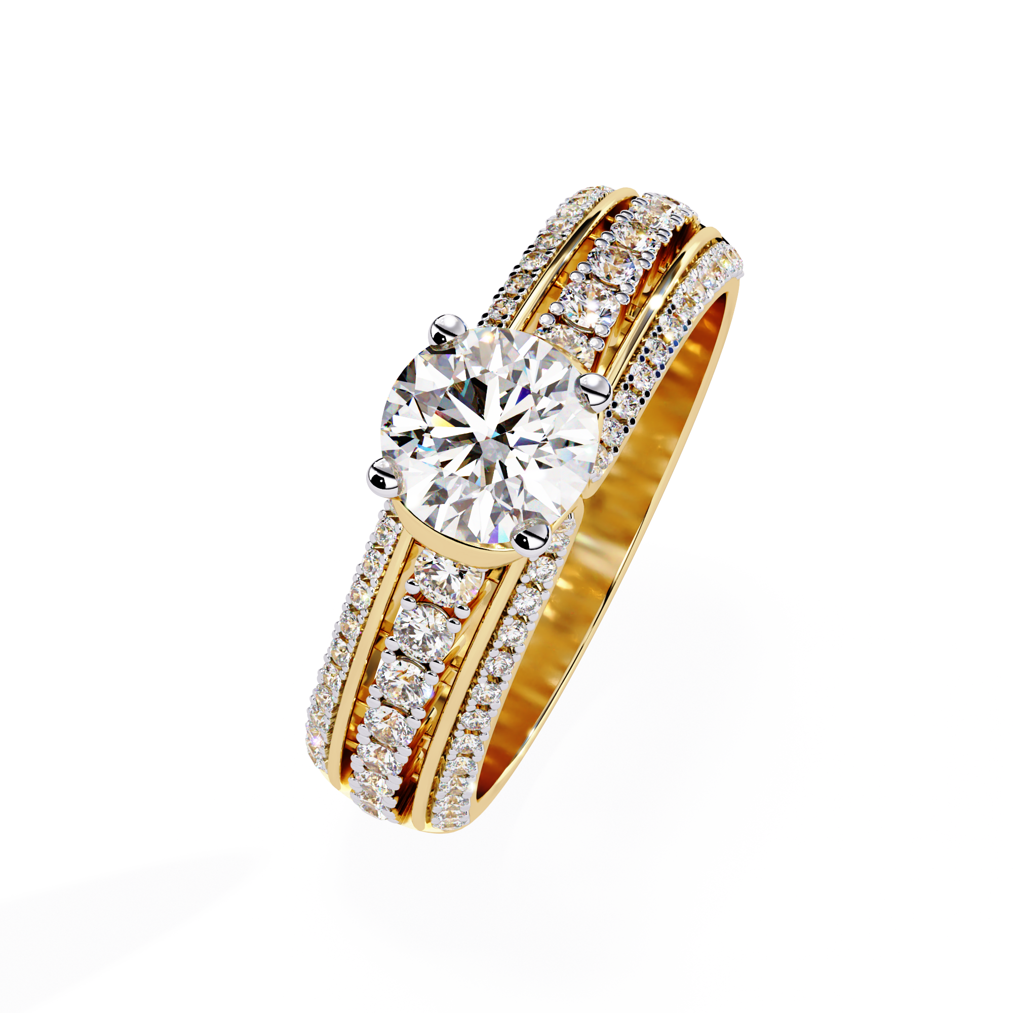 Elegant 14K Gold Lab Grown Diamond Bridal Ring