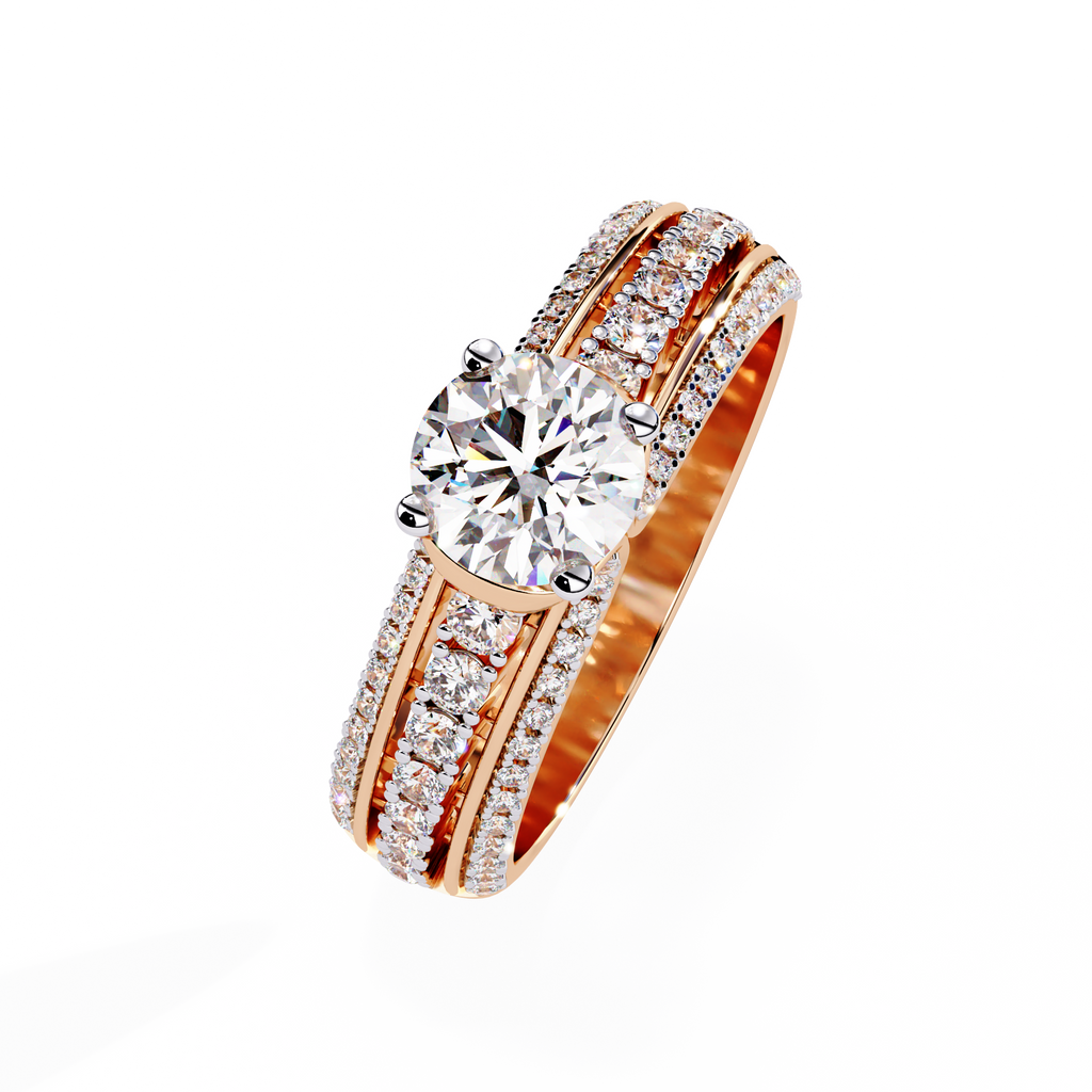 Elegant 14K Gold Lab Grown Diamond Bridal Ring