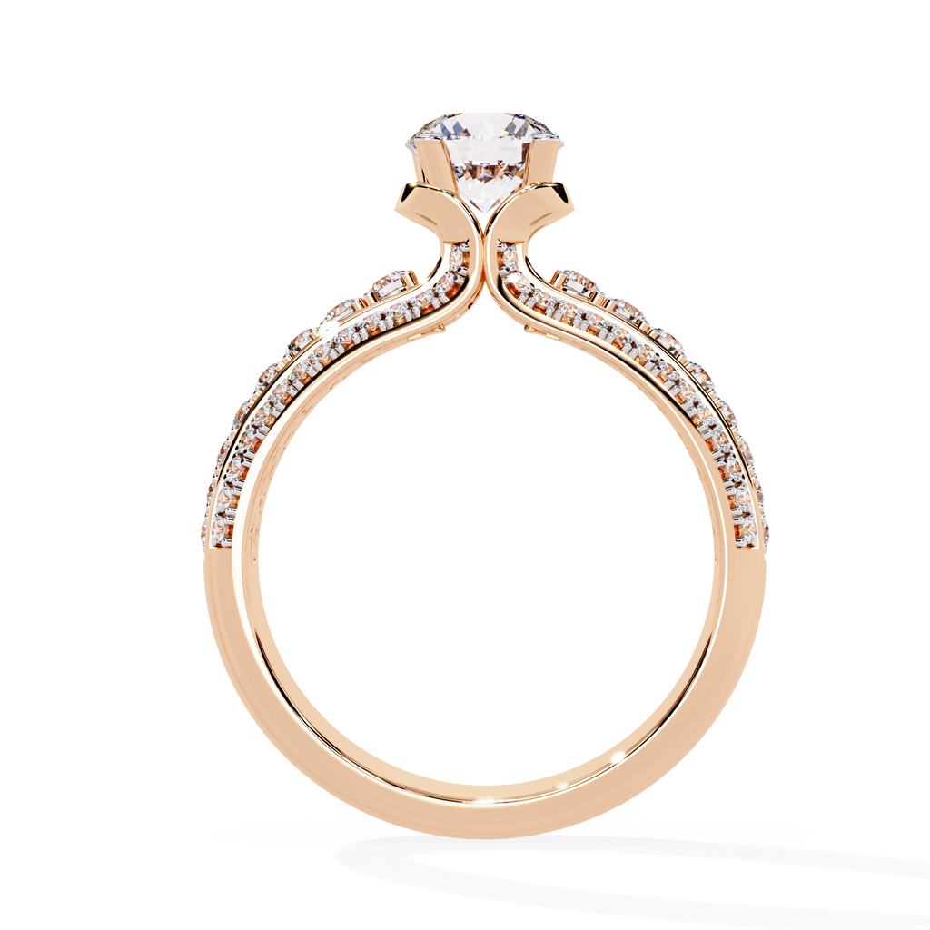 Elegant 14K Gold Lab Grown Diamond Bridal Ring