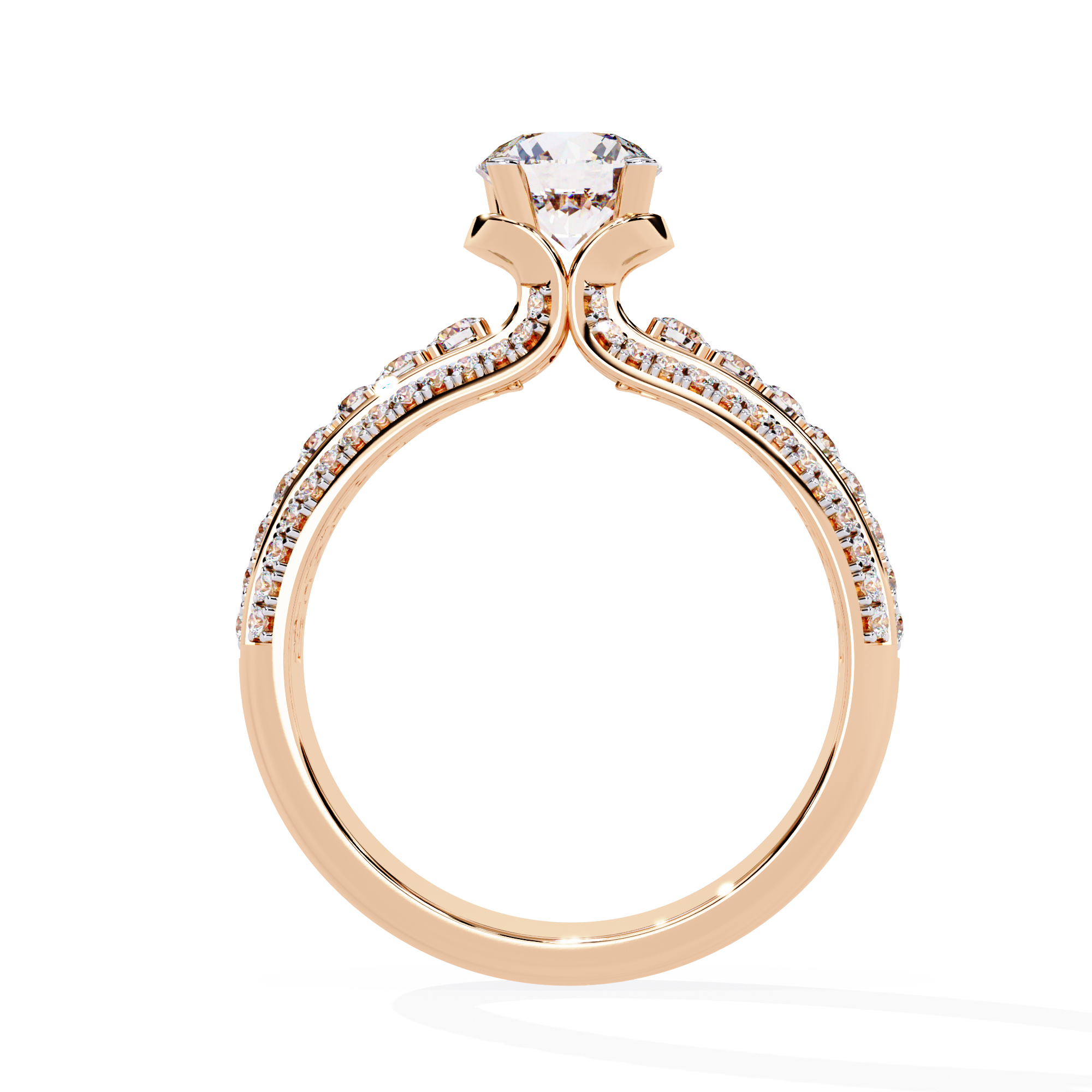Elegant 14K Gold Lab Grown Diamond Bridal Ring