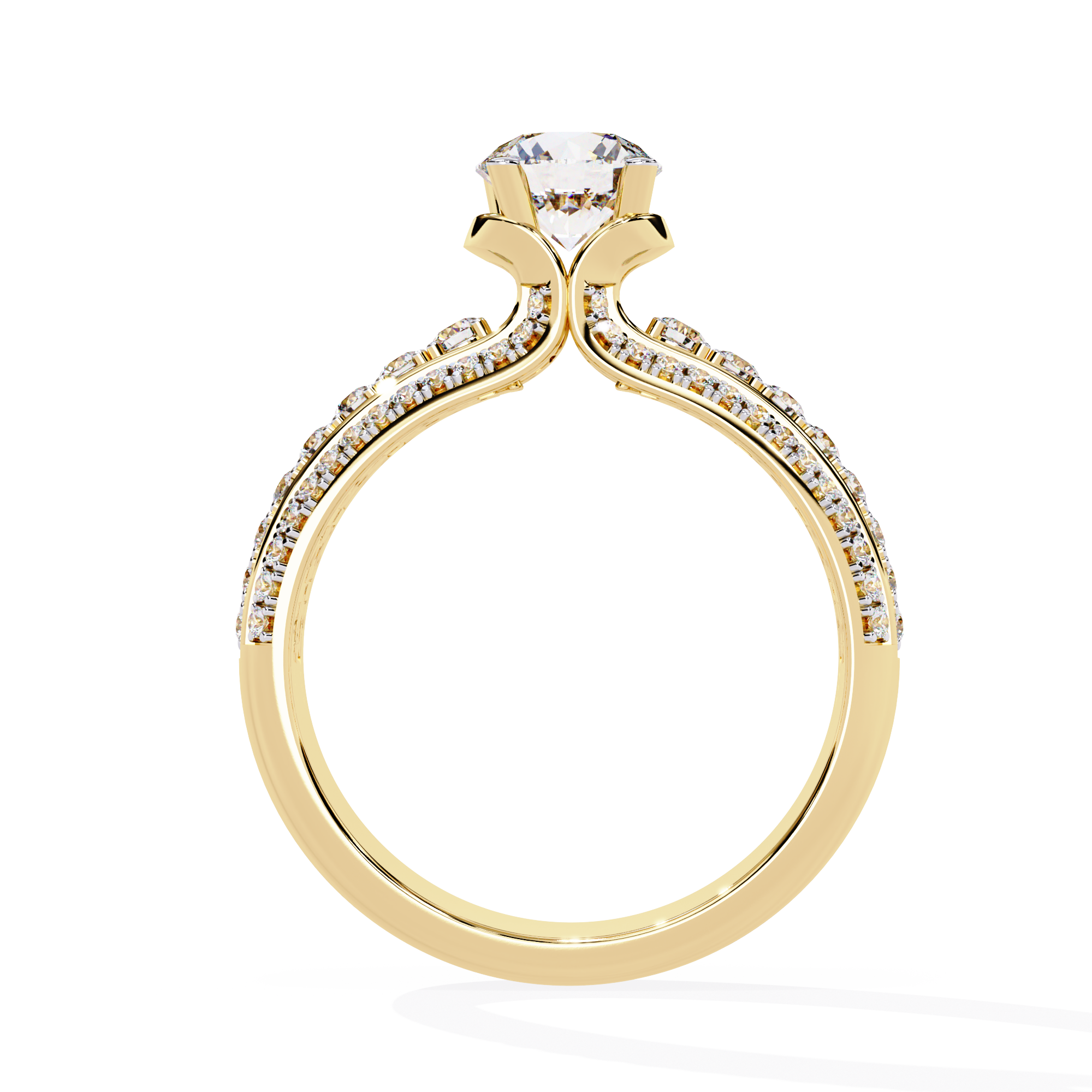 Elegant 14K Gold Lab Grown Diamond Bridal Ring