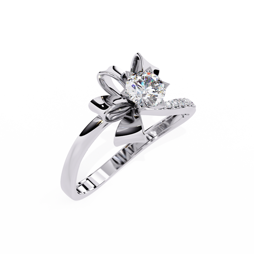 Bow-Inspired Lab Grown Diamond Ring