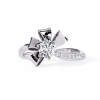 Bow-Inspired Lab Grown Diamond Ring