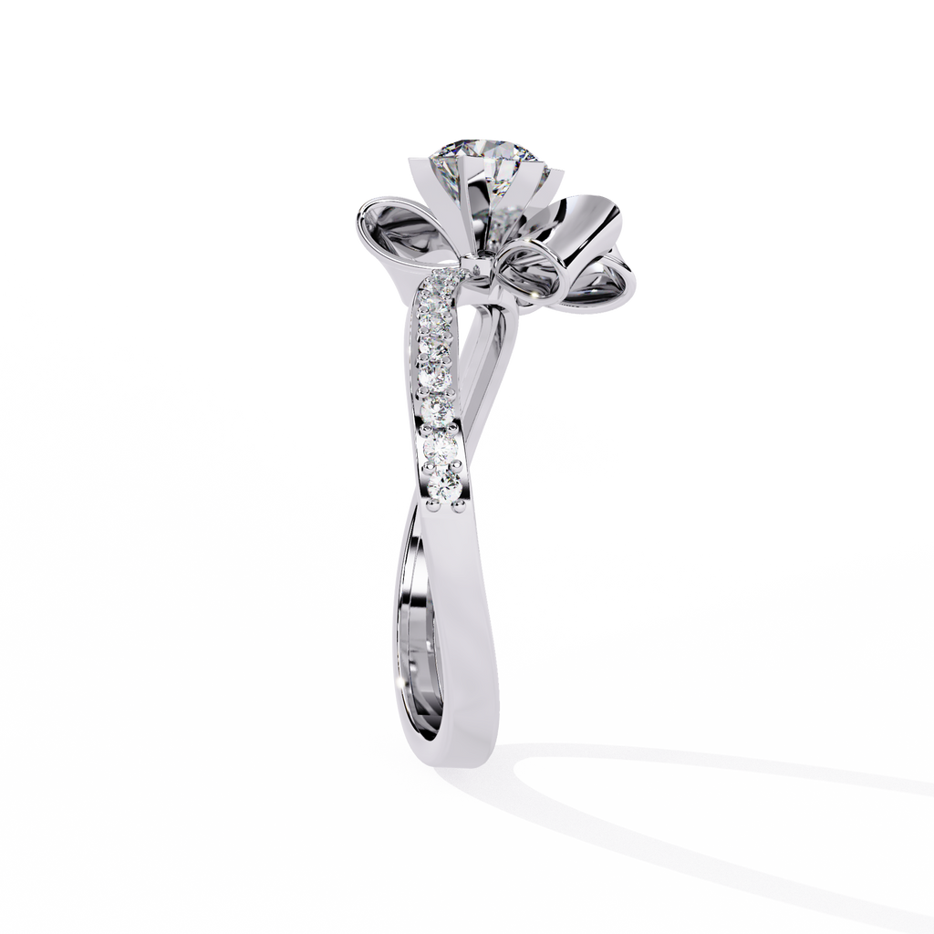 Bow-Inspired Lab Grown Diamond Ring