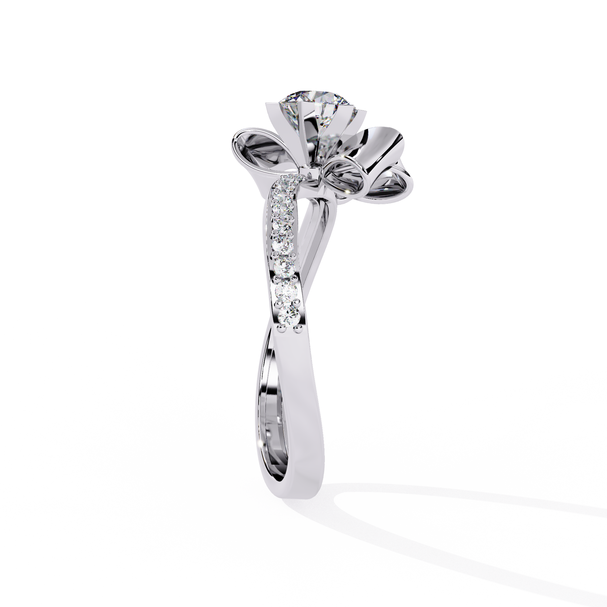 Bow-Inspired Lab Grown Diamond Ring