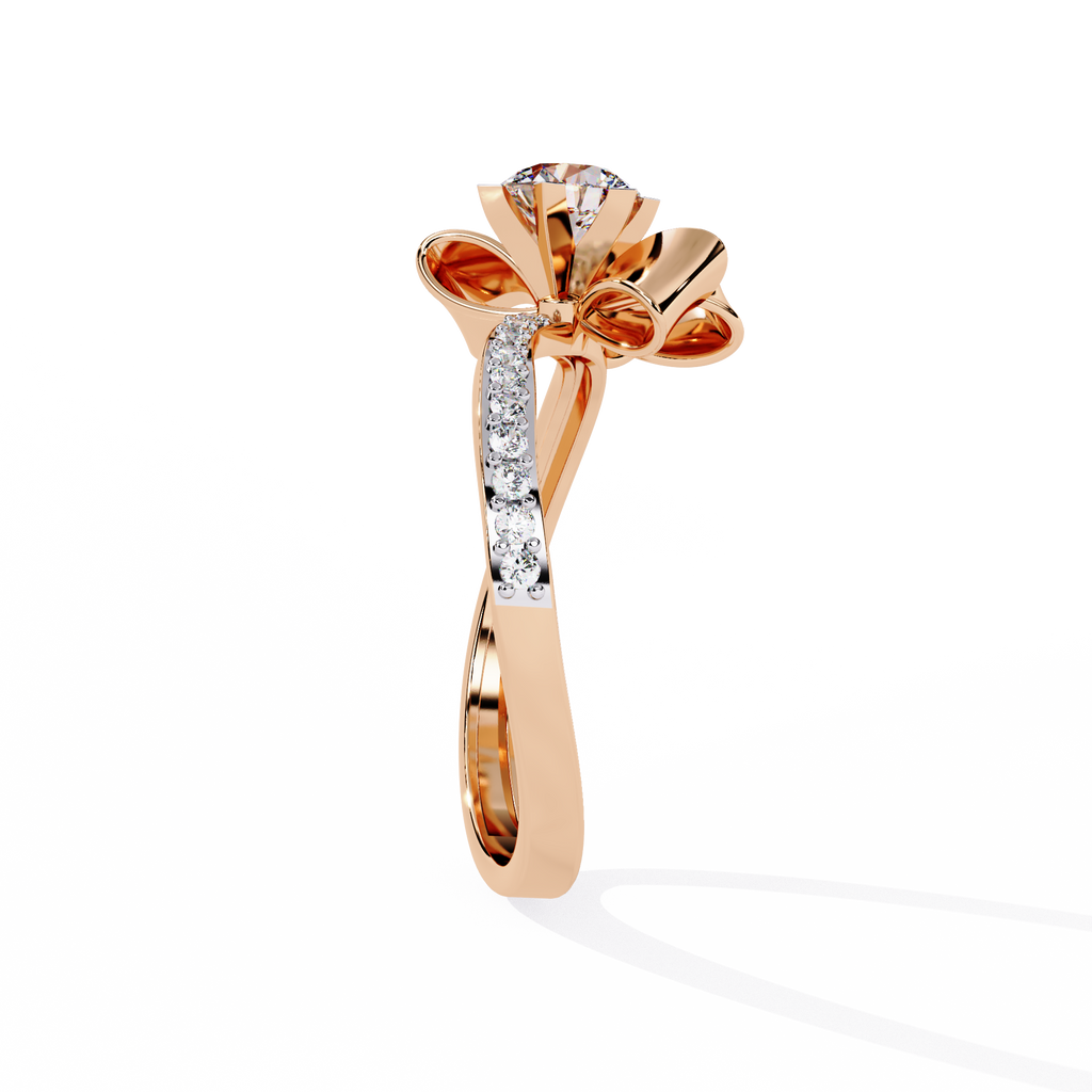 Bow-Inspired Lab Grown Diamond Ring