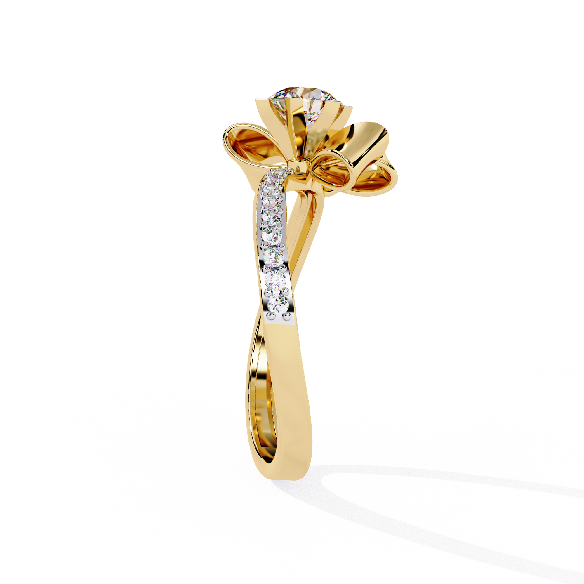 Bow-Inspired Lab Grown Diamond Ring