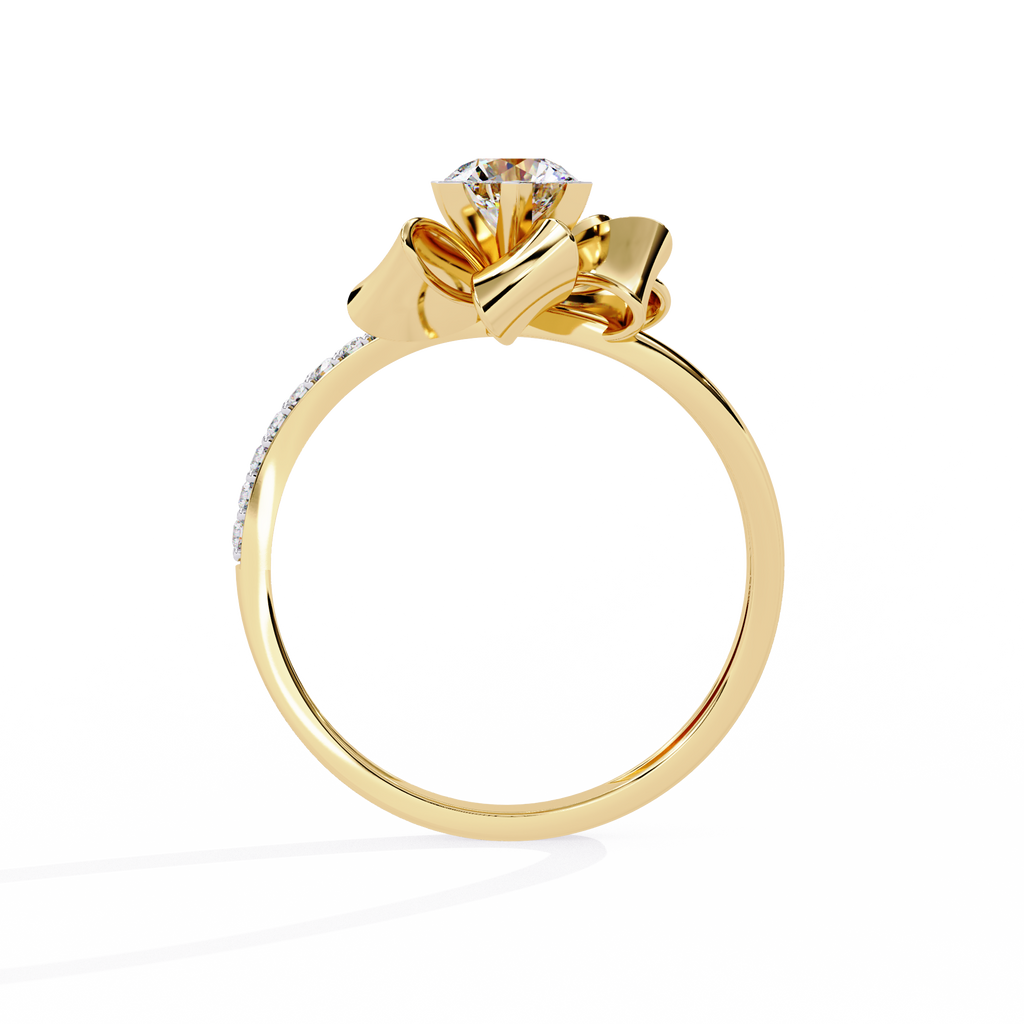 Bow-Inspired Lab Grown Diamond Ring