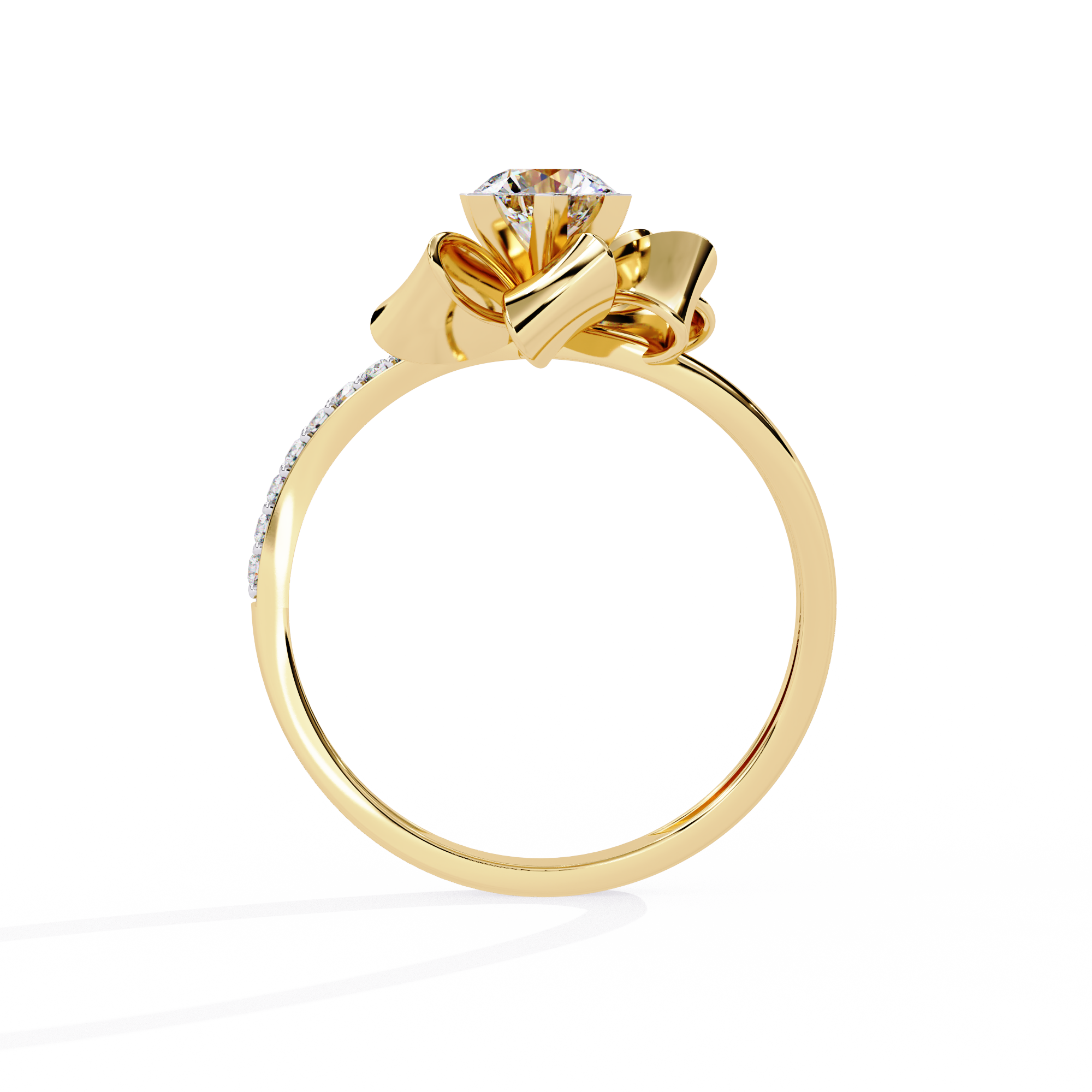 Bow-Inspired Lab Grown Diamond Ring