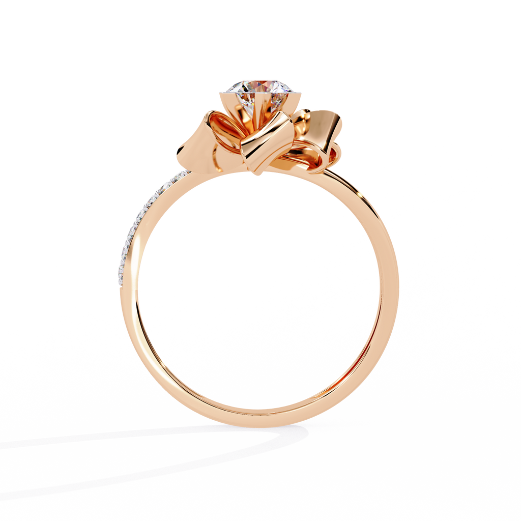 Bow-Inspired Lab Grown Diamond Ring
