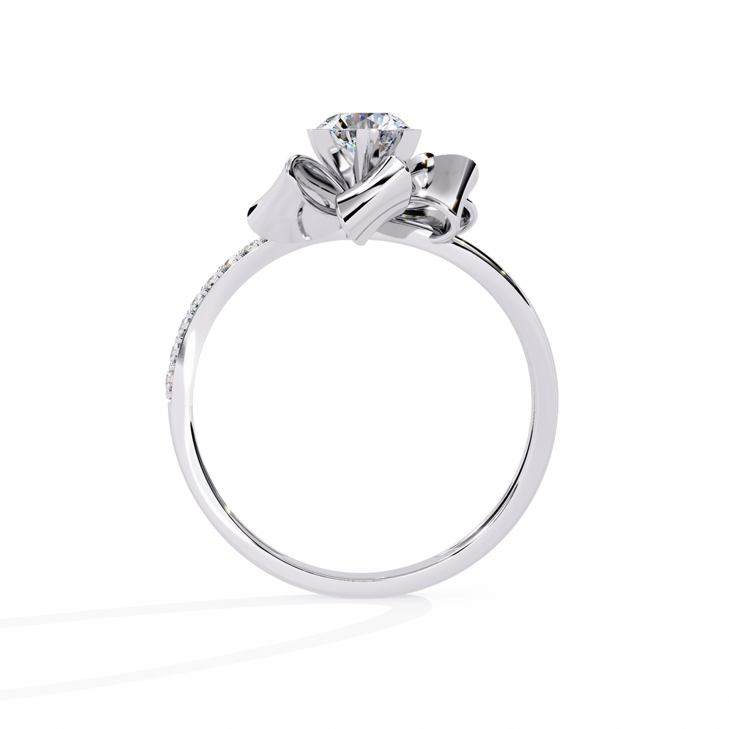 Bow-Inspired Lab Grown Diamond Ring