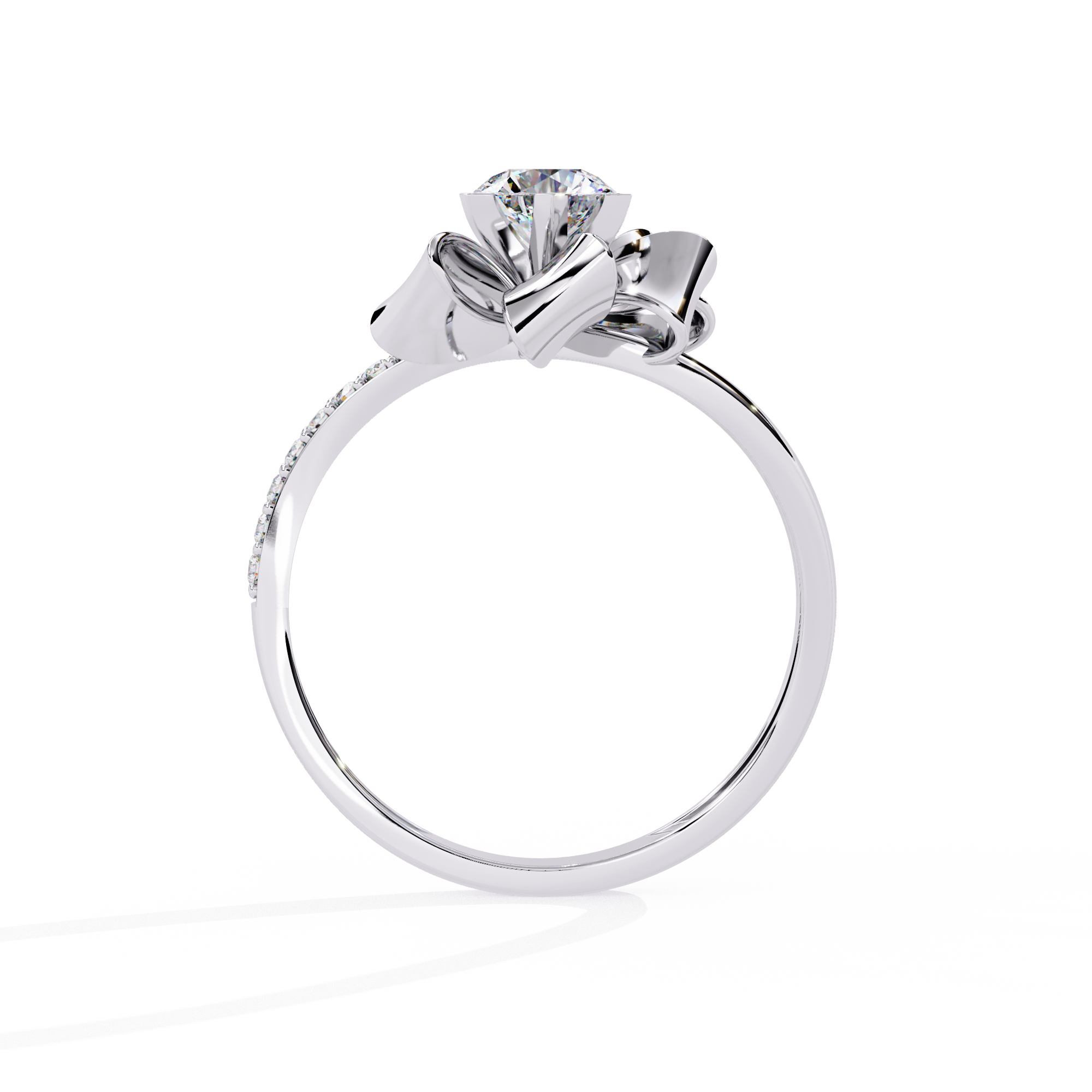 Bow-Inspired Lab Grown Diamond Ring