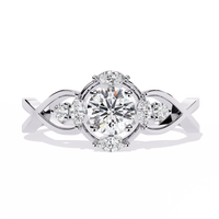 Elegant Marquise and Round Lab Grown Diamond Ring