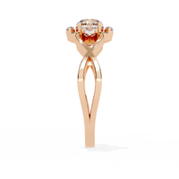Elegant Marquise and Round Lab Grown Diamond Ring