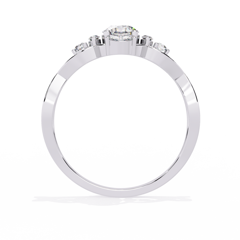 Elegant Marquise and Round Lab Grown Diamond Ring