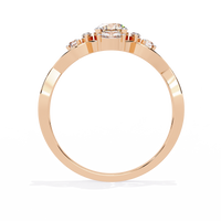 Elegant Marquise and Round Lab Grown Diamond Ring