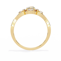 Elegant Marquise and Round Lab Grown Diamond Ring