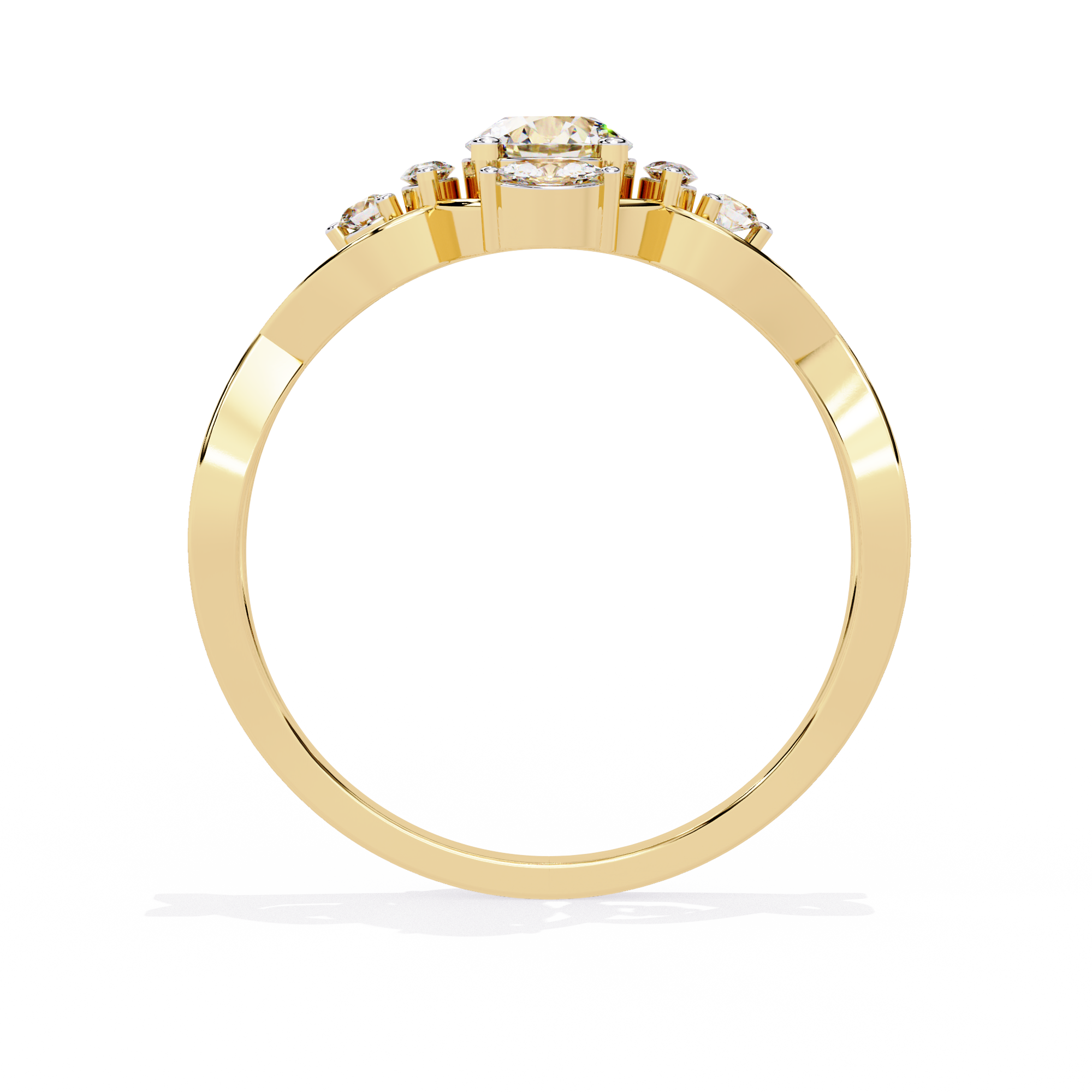 Elegant Marquise and Round Lab Grown Diamond Ring