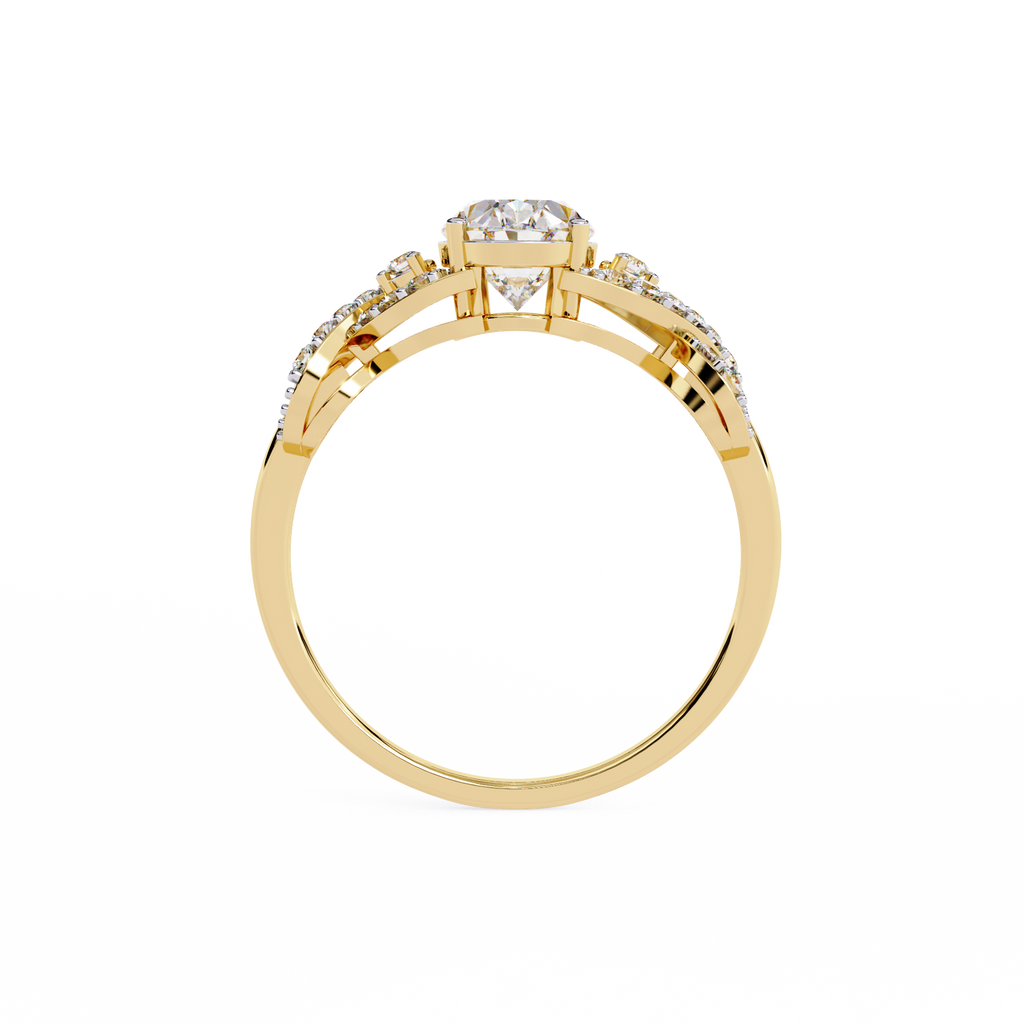 Oval Twist Lab Grown Diamond Ring
