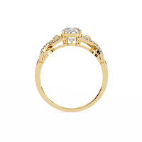 Oval Twist Lab Grown Diamond Ring