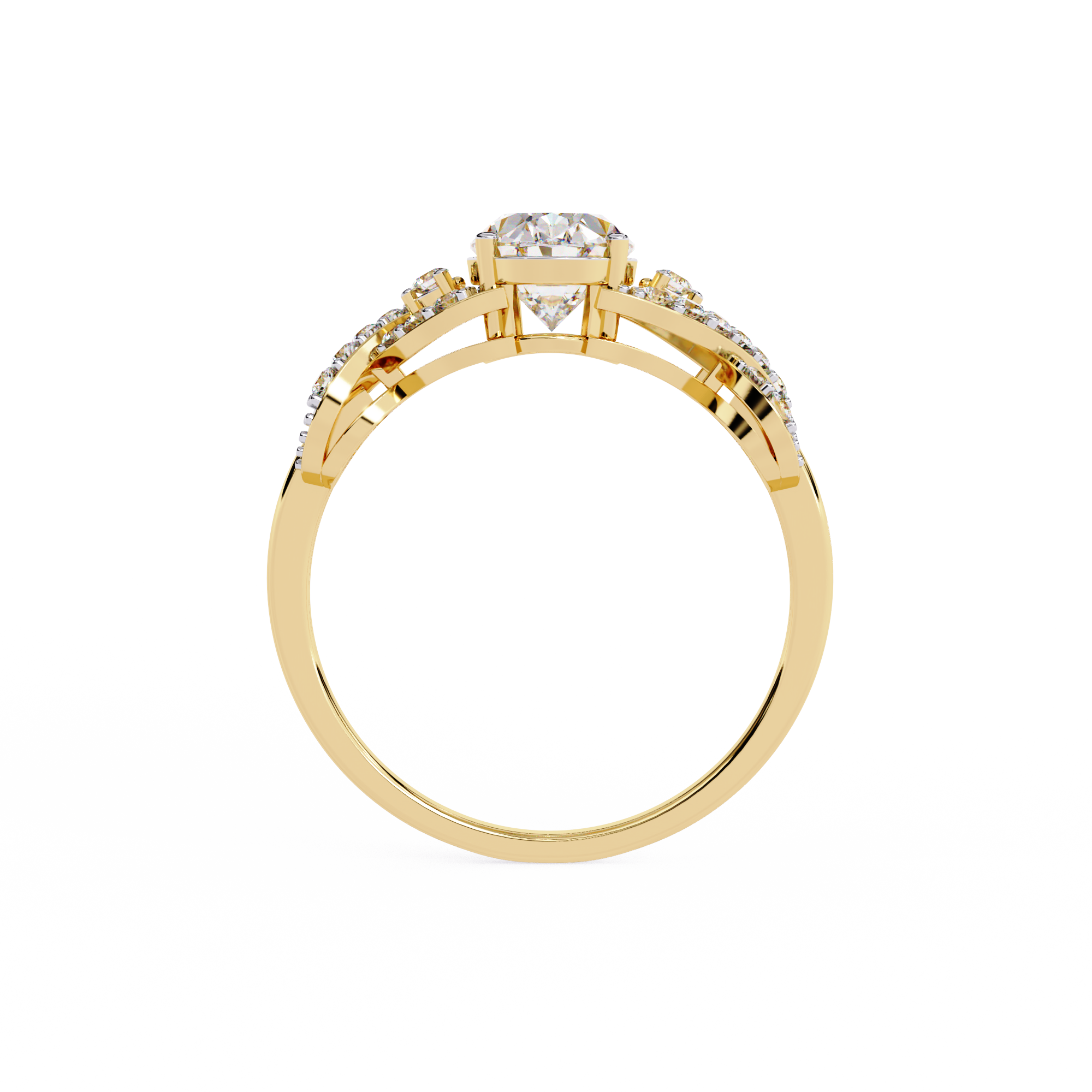Oval Twist Lab Grown Diamond Ring